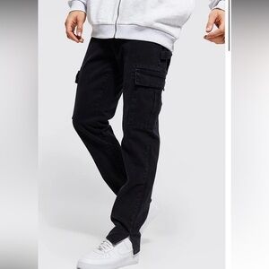 TALL STRAIGHT LEG HEM CARGO JEANS